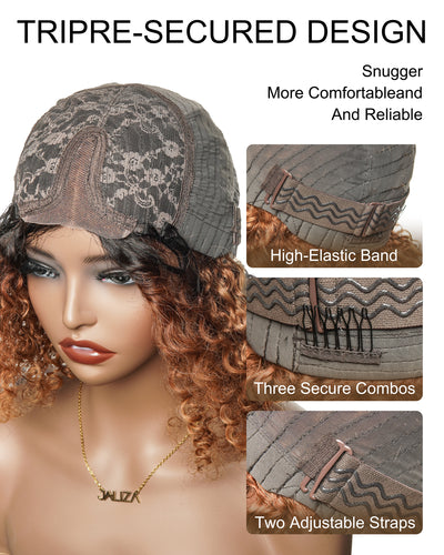 14" 100% Virgin Human Hair Deep Wave Bob Glueless Pre Cut Pre Bleached HD Lace Wear to Go (for US Market Only)