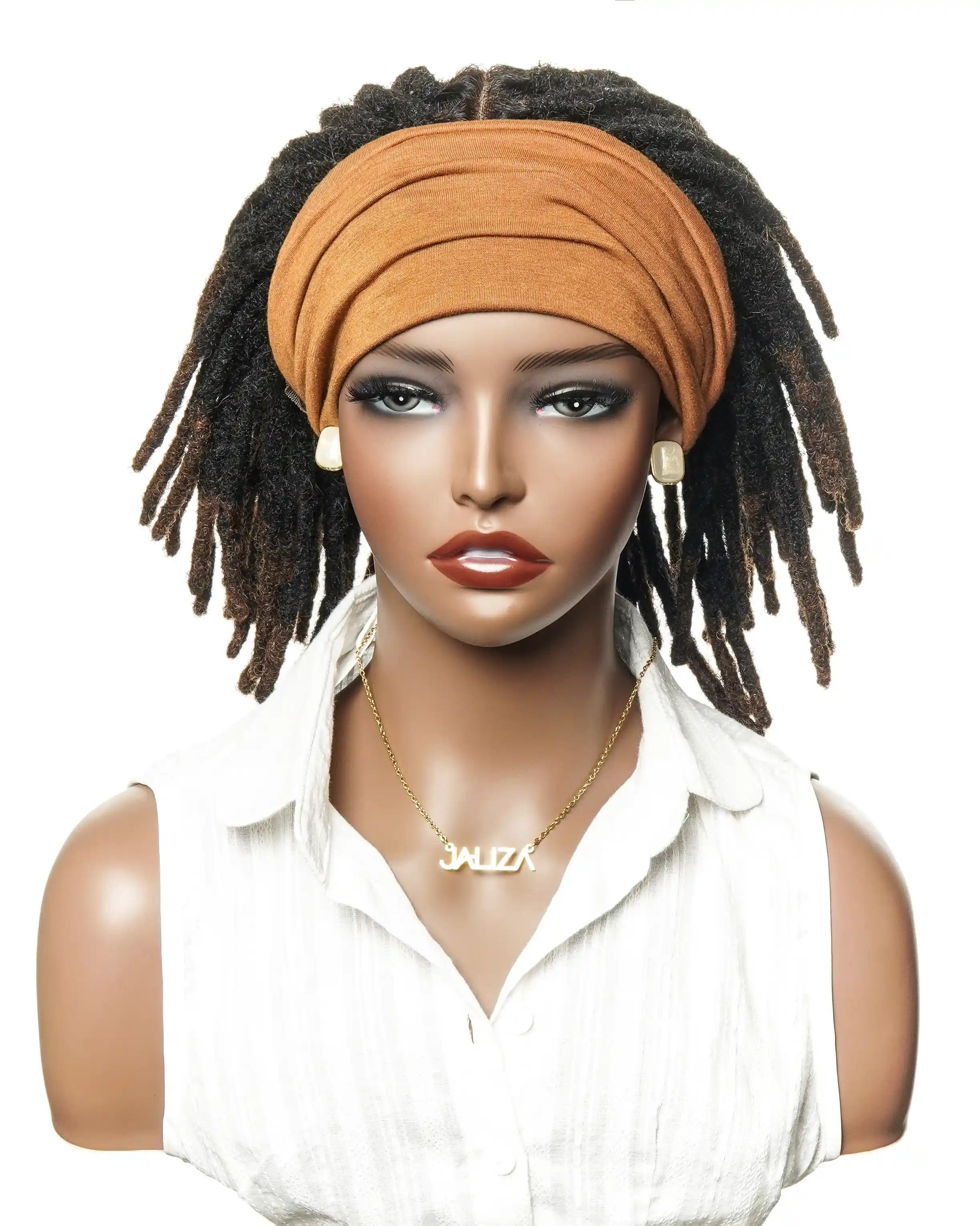 Perruque en dentelle complète Swiss HD pré-blanchie, 100 % cheveux naturels, dreadlocks de 12" qualité salon (une seule tresse mesure 6.5"-8.2")