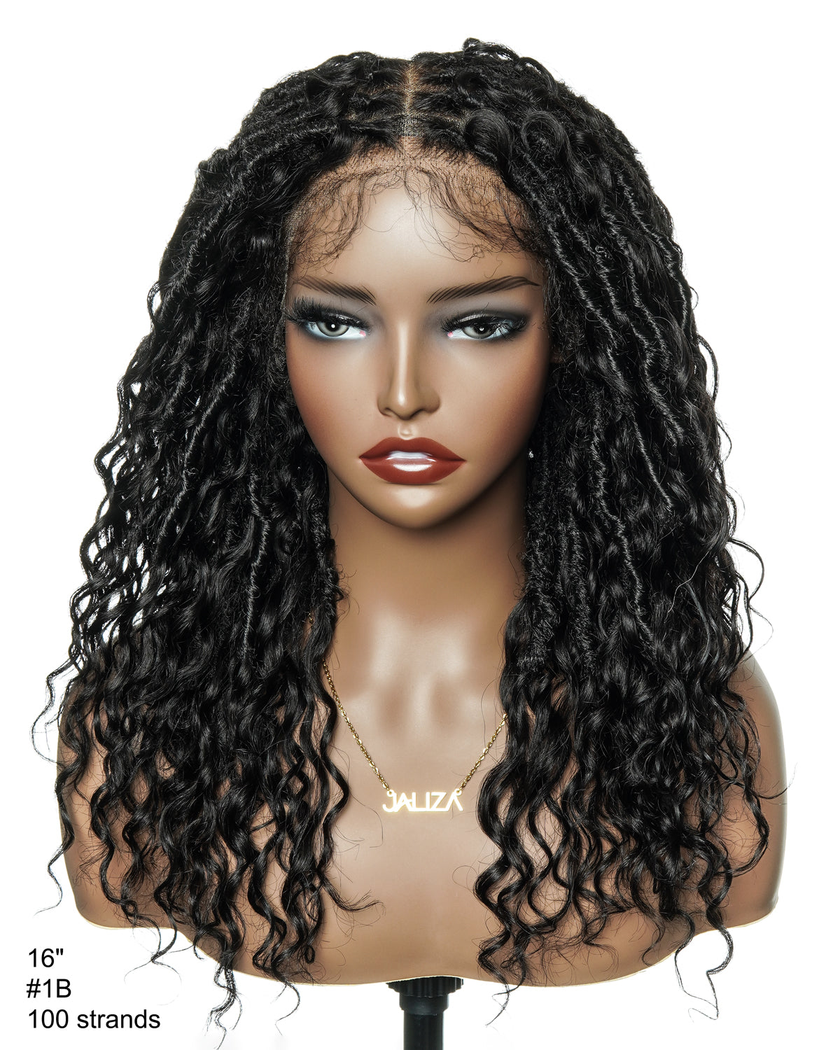 Perruque de Locs Boho sans nœuds en cheveux humains naturels avec boucles Boho et dentelle suisse HD, qualité salon