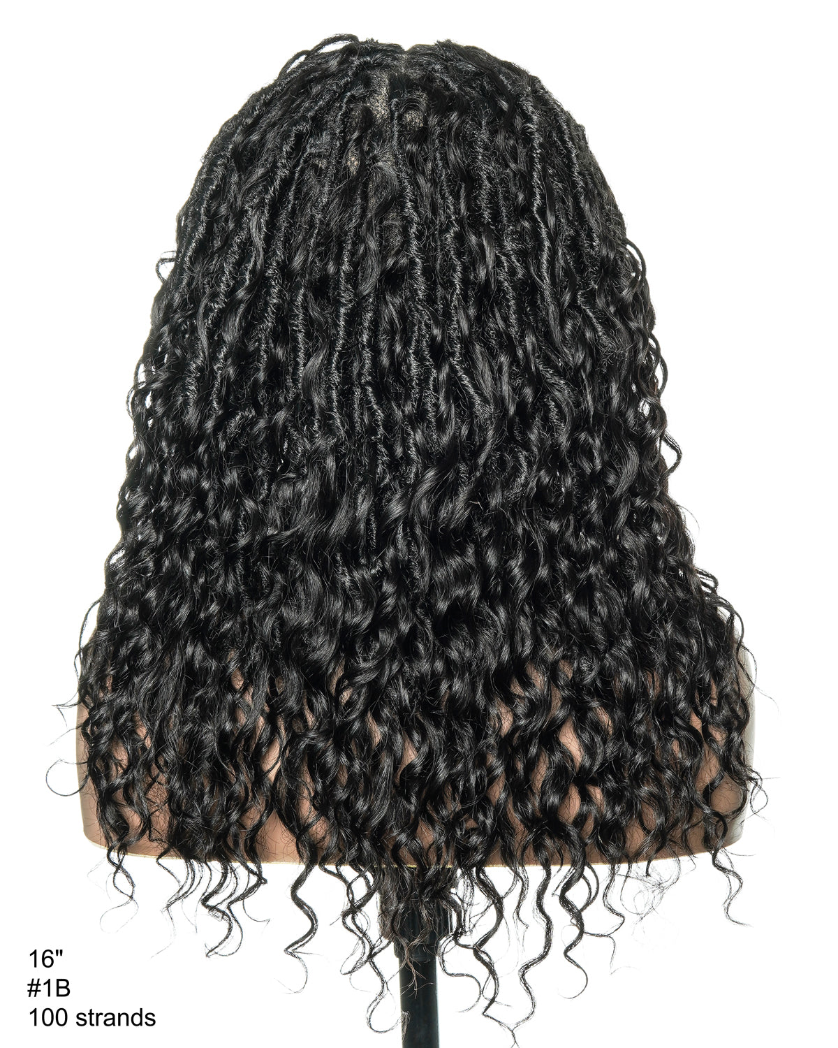 Perruque de Locs Boho sans nœuds en cheveux humains naturels avec boucles Boho et dentelle suisse HD, qualité salon