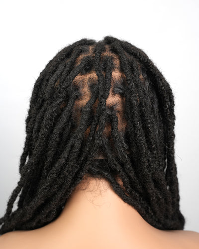 Pre Bleached 100% Human Hair HD Full Lace Salon-level Knotless Dreadlock Wig