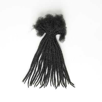 Extensions de Locs 100 % Cheveux Humains Faites à la Main, Largeur Très Fine (0,4 cm) 30 LOCS/Paquet