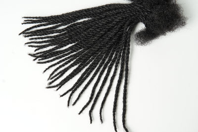 Extensions de Locs 100 % Cheveux Humains Faites à la Main, Largeur Très Fine (0,4 cm) 30 LOCS/Paquet