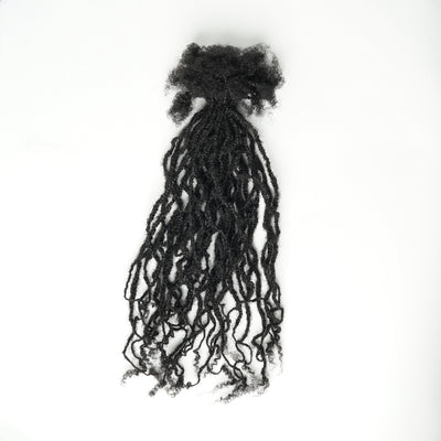 Extensions de Locs 100 % Cheveux Humains Faites à la Main, Largeur Très Fine (0,4 cm) 30 LOCS/Paquet