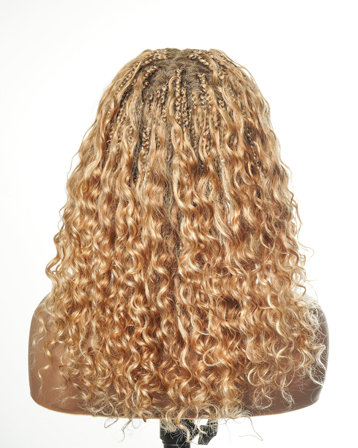 Lumina - 18" Piano Color Swiss HD Full Lace Human Hair Boho Braided Wig