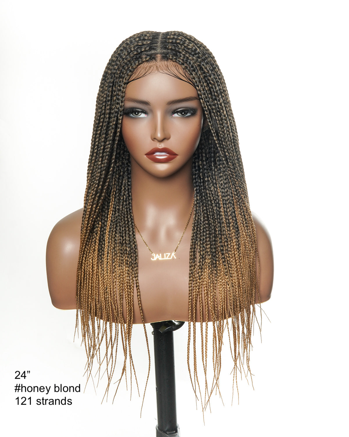 Kora - Pre Bleached Human Hair Lace Lightweight Knotless Swiss HD Lace Box Braided Wig 100 Strands