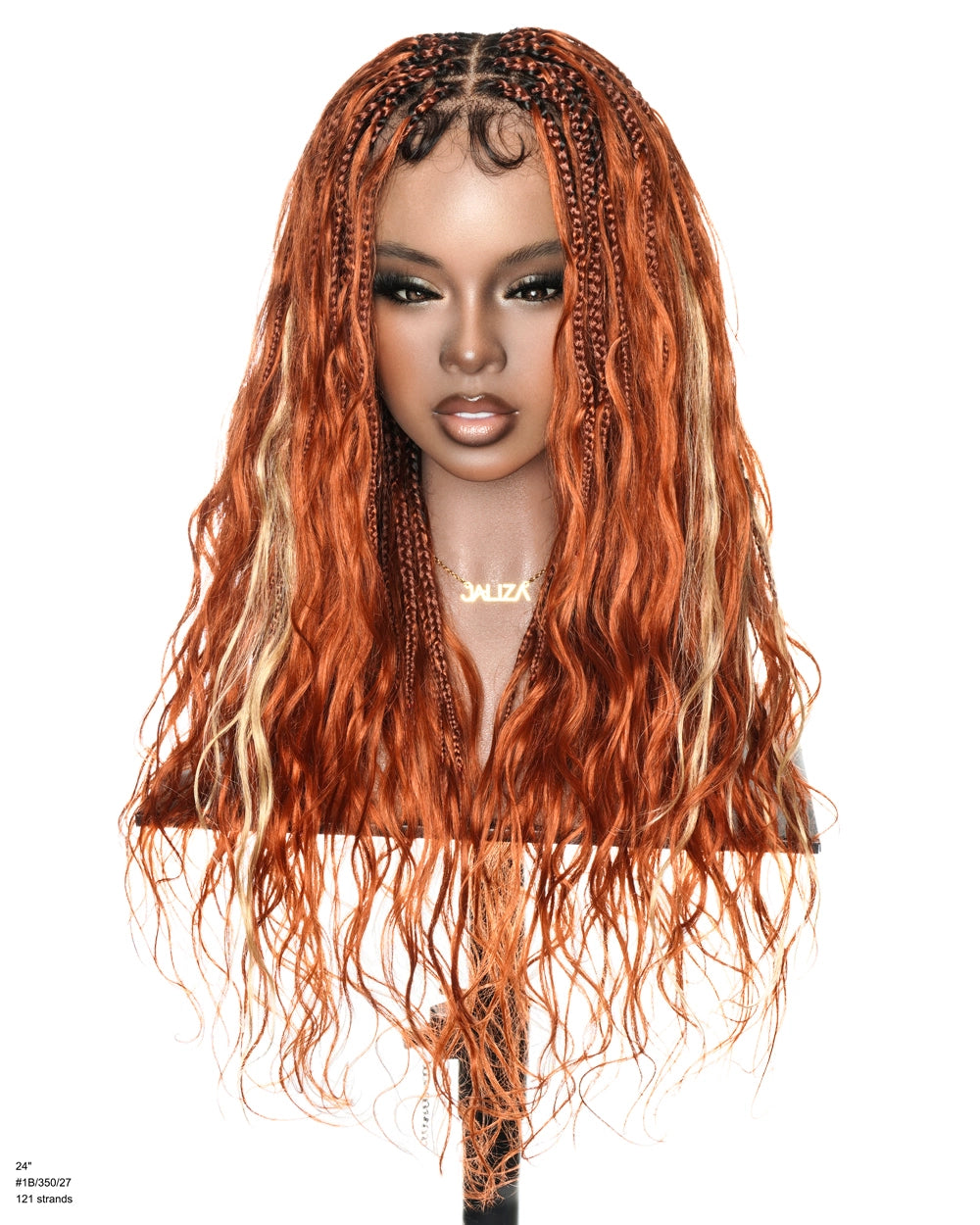Perrque tressée Derrika Design 24" Ginger Bora Bora avec mèches