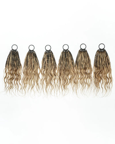 Tresses de style bohème au crochet Ghost Loop™ de 18 pouces avec boucles de cheveux humains