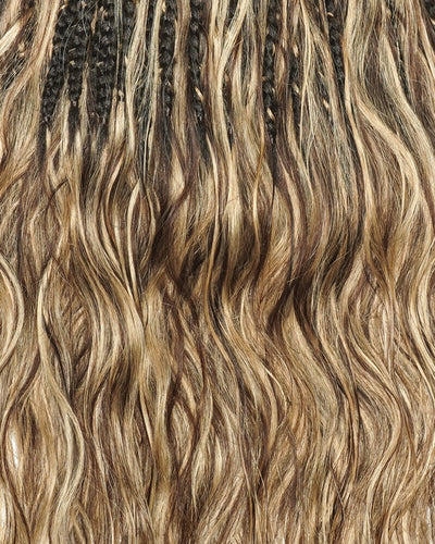 Tresses de style bohème au crochet Ghost Loop™ de 18 pouces avec boucles de cheveux humains
