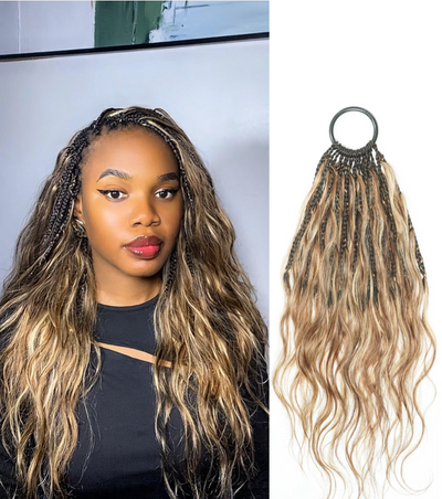 Ghost Loop™ Crochet Boho Braids With Body Wave Human Hair Curls