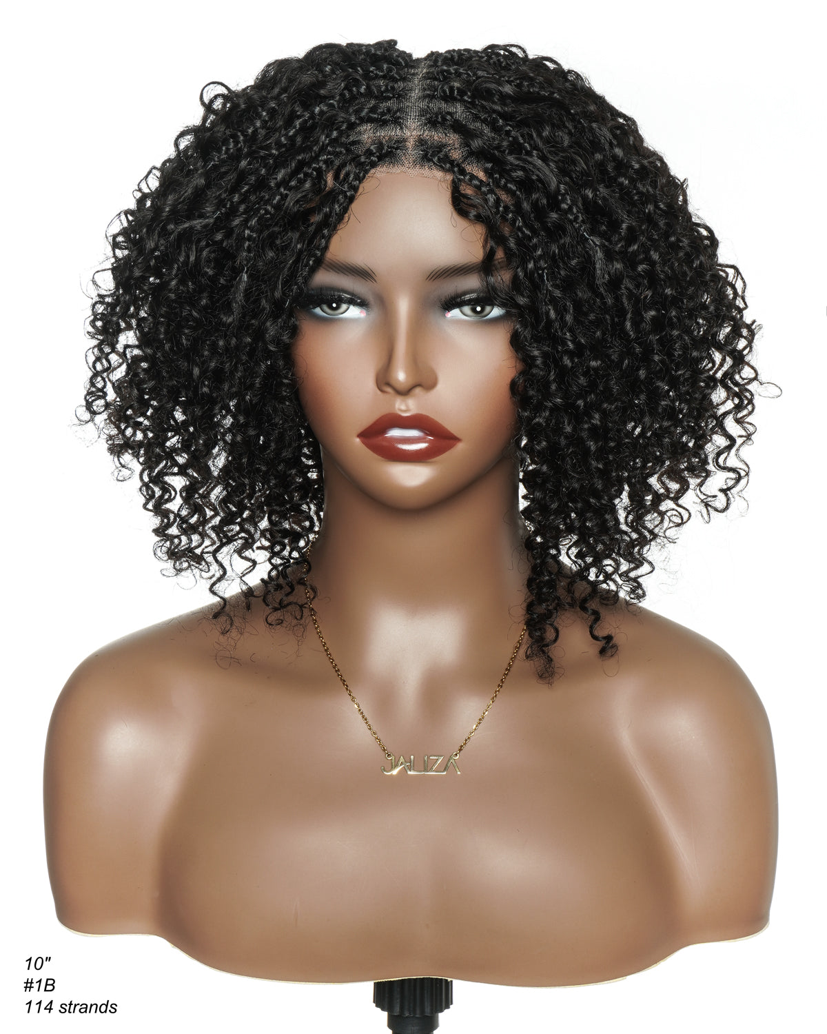 Perruque tressée de style Boho avec tresses carrées, sans colle, 8 pouces, prédécoupée, dentelle HD entièrement élastique, prête à l'emploi, avec boucles Boho afro et boucles Boho en cheveux naturels.