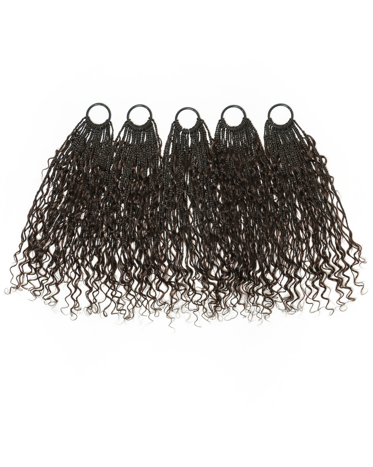 Kiki Tresses au Crochet - 30-75 cm Avec Boucles de Cheveux Humains 100 Brins/Paquet Ondulées Profondes
