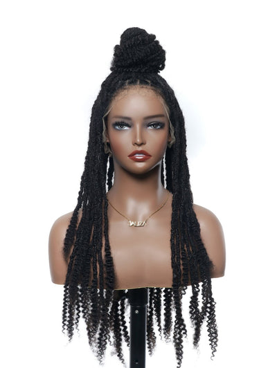 Pre Bleached 100% Human Hair HD Full Lace Salon-level Knotless Dreadlock Wig