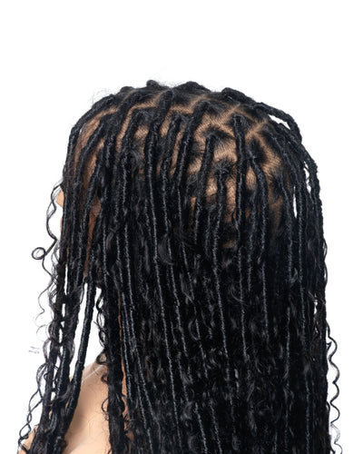 Perruque en cheveux humains à 100 %, qualité salon, style Boho sans nœuds, mèches douces et soyeuses, 28 pouces, HD, avec dentelle complète, boucles Boho, 100 mèches