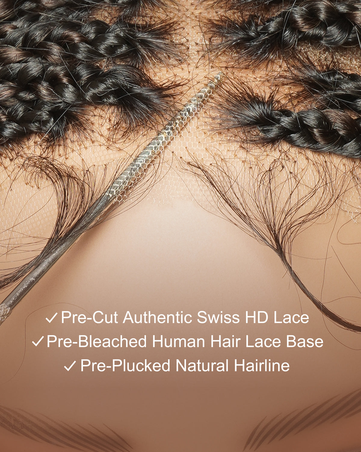Tiana - Miracle Braids Spanish Curl Pre Bleached Human Hair Boho Swiss HD Full Lace Braided Wig
