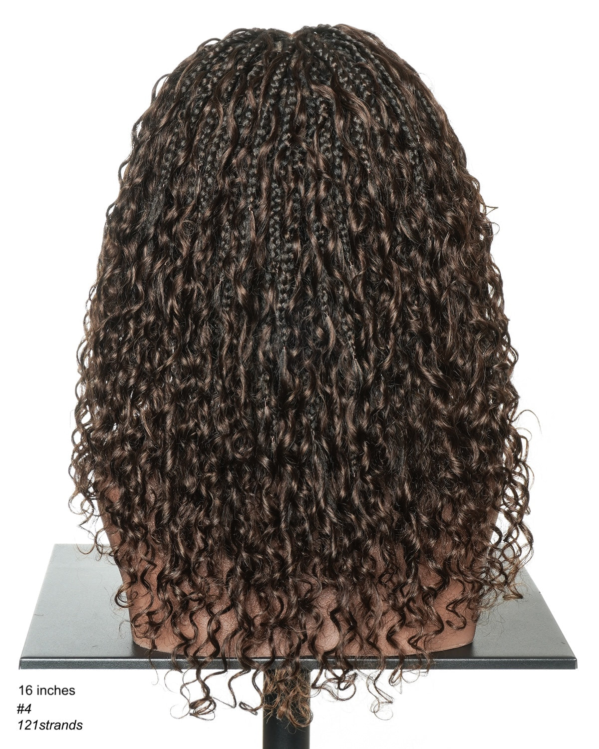 Nami - Perruque tressée de type Boho avec cordon de serrage, 100 % cheveux humains, bonnet et lace frontale suisse HD, coupe pré-coiffée, décolorée et épilée
