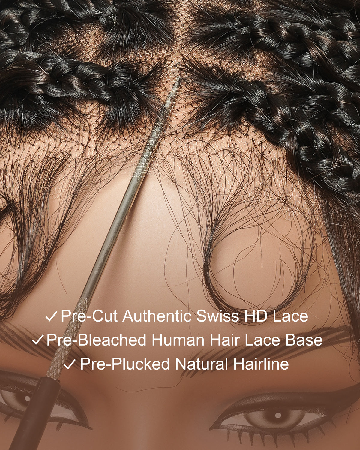 Gloria 12" Bob - Perruque tressée de style Boho, sans colle, en dentelle élastique, avec bonnet JALIZA Slip-On™, ondulations d'eau