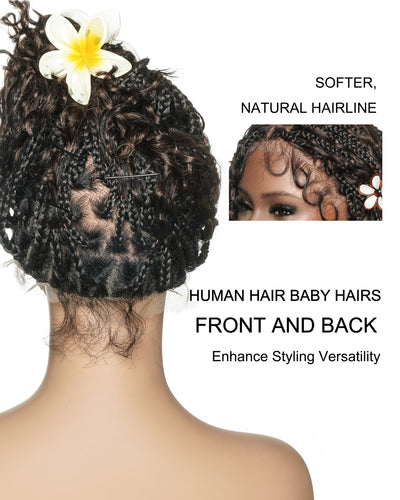 Gloria 12" Bob - Perruque tressée de style Boho, sans colle, en dentelle élastique, avec bonnet JALIZA Slip-On™, ondulations d'eau