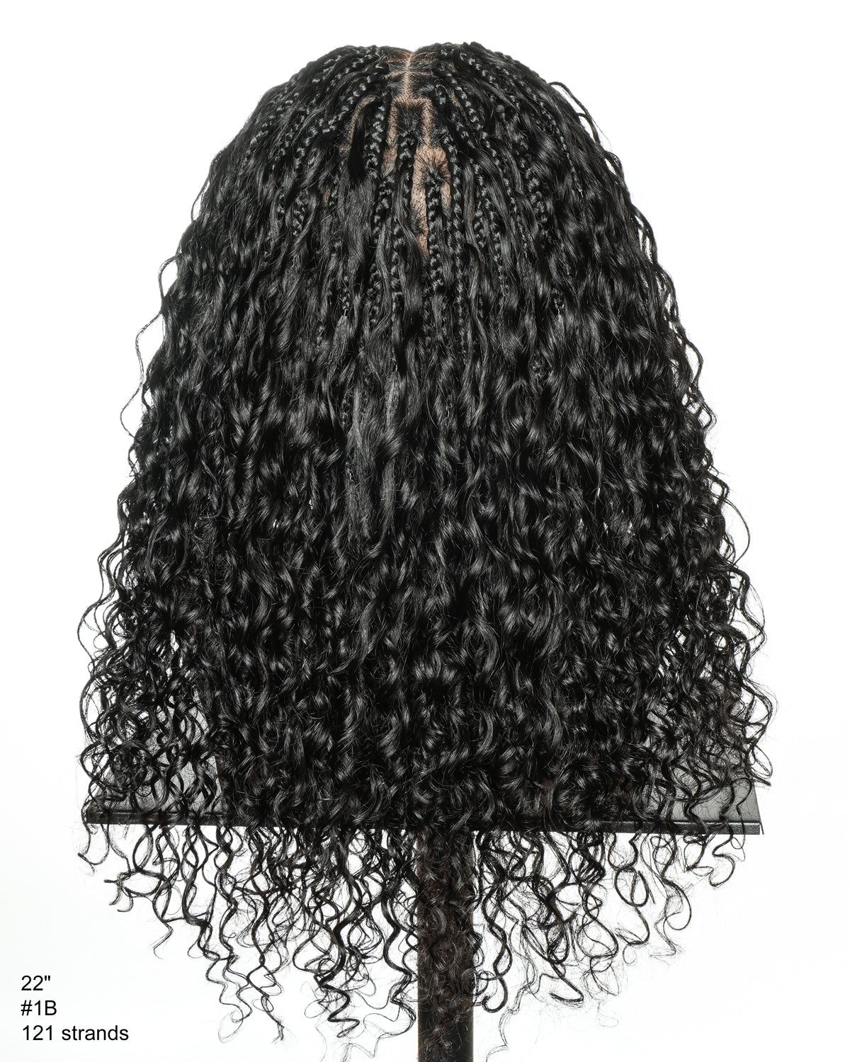 Tiana - Perruque Tressée en Cheveux Humains Pré-décolorés Bouclés Espagnols Miracle Braids Boho Swiss HD Full Lace