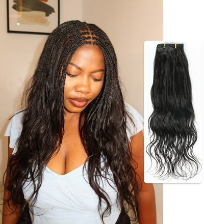 Tissages tressés Boho à ondulations naturelles en cheveux humains – Tissage de tresses