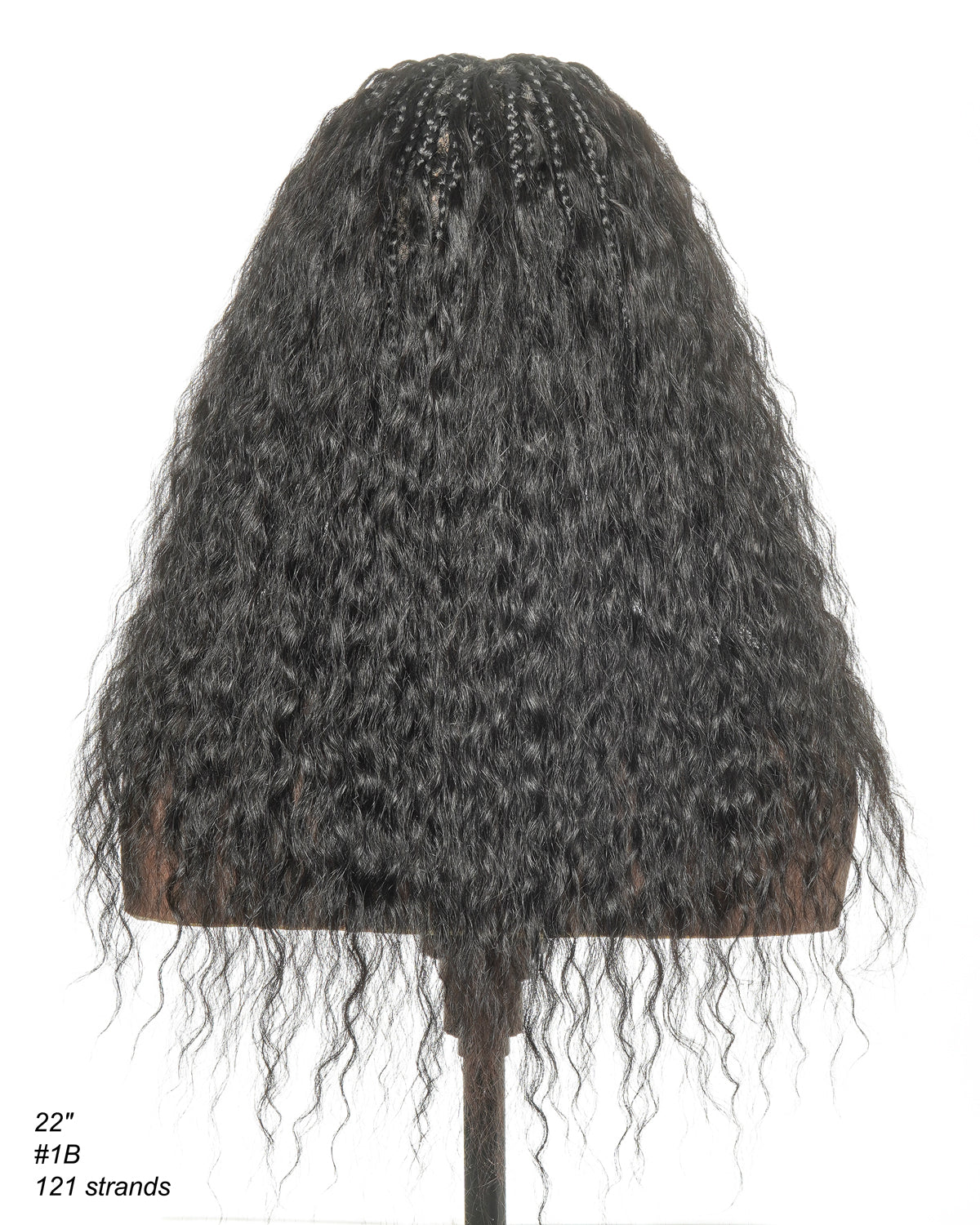 Raina - Perruque tressée Bohème ondulée et humide, adaptée aux petites têtes (bonnet de petite taille pour petite tête)
