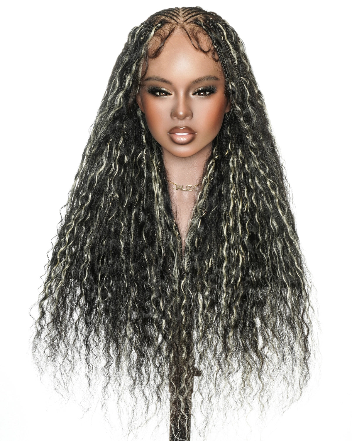 Avery - Perruque Tressée Fulani 2 Étapes 4/613 Boho Box Braids Super Vague