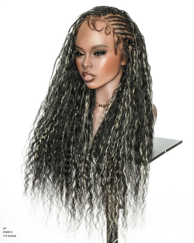 Avery - Perruque Tressée Fulani 2 Étapes 4/613 Boho Box Braids Super Vague