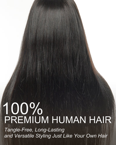 Glamvivi Perruque prête à porter 71 cm, cheveux humains vierges, pré-décolorée, sans colle, dentelle HD, lisses (pour le marché américain uniquement)