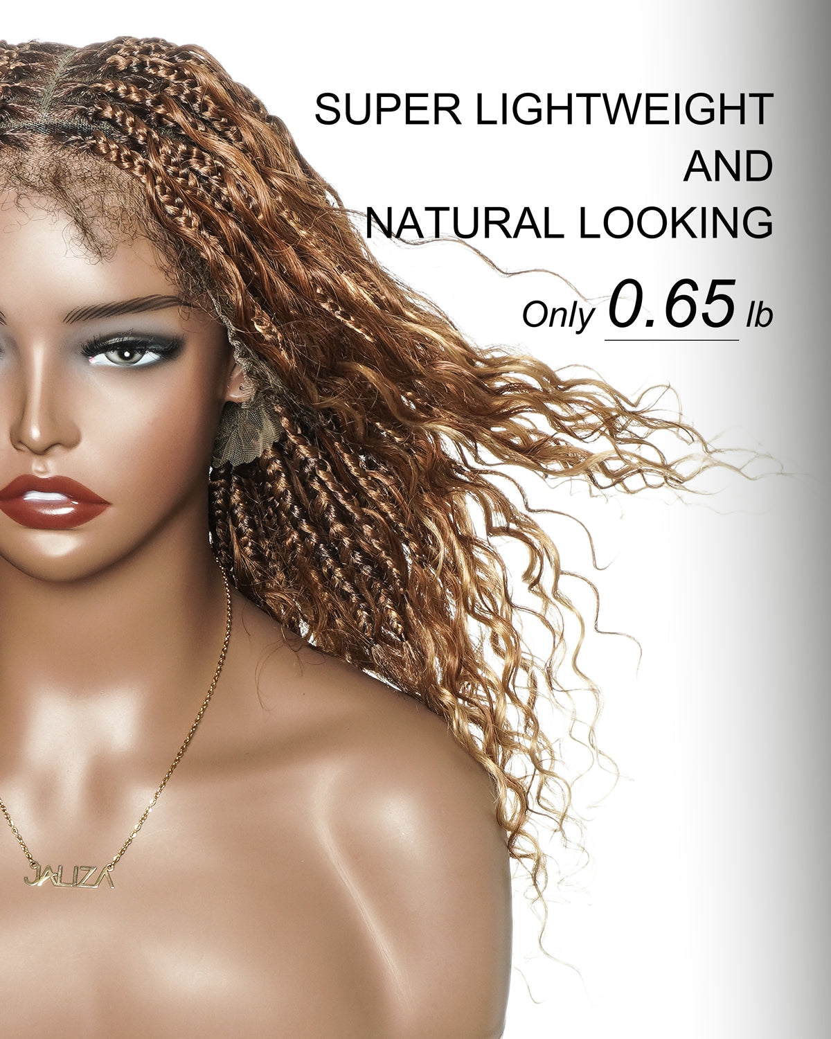 Lumina - 18" Piano Color Swiss HD Full Lace Human Hair Boho Braided Wig
