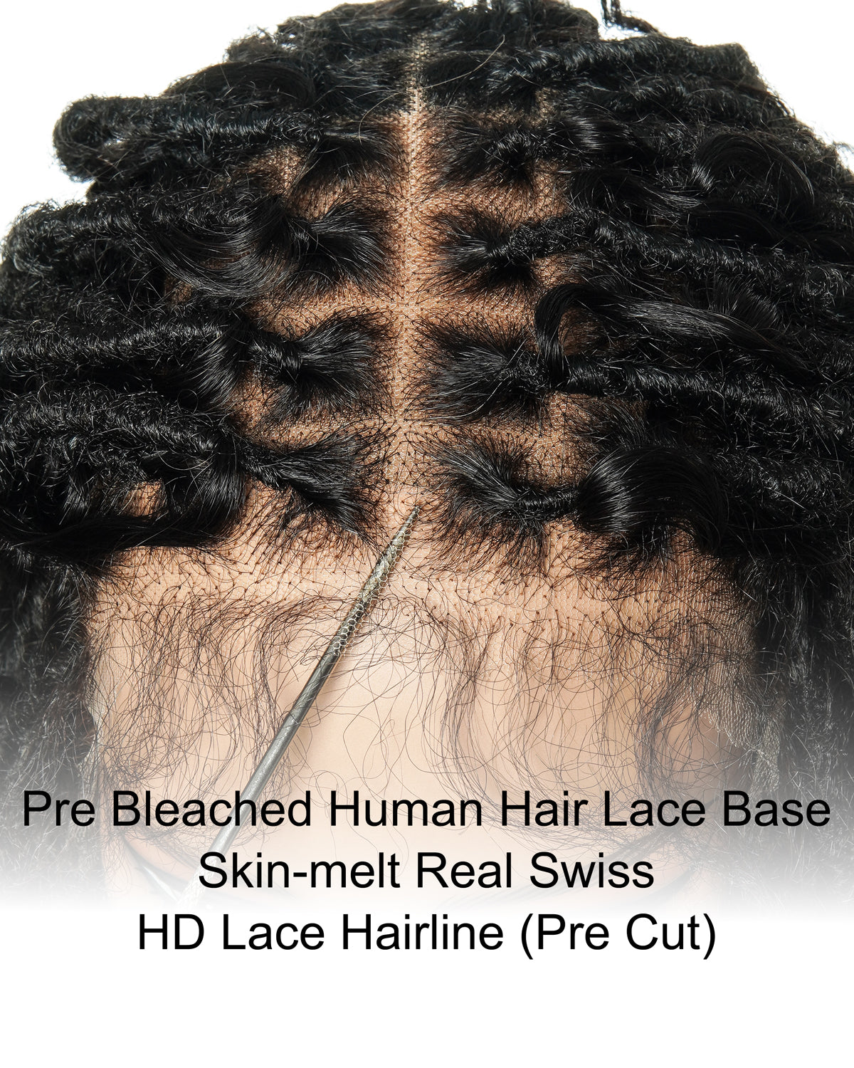 Lola - Perruque Boho Locs suisse HD pré-blanchie de 16 po avec boucles Boho en cheveux naturels