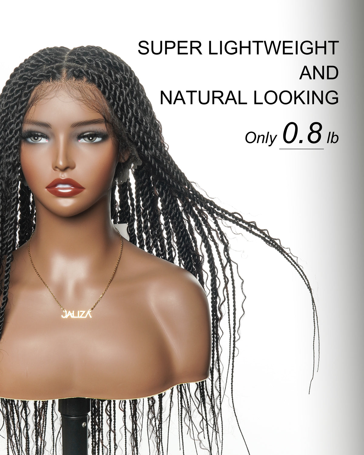 Perruque tressée Boho Island Twist de 30 pouces en cheveux humains HD Lace Blond Miel