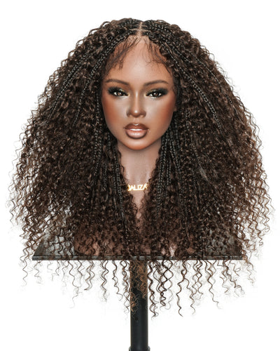 urly brown human hair bora bora style
