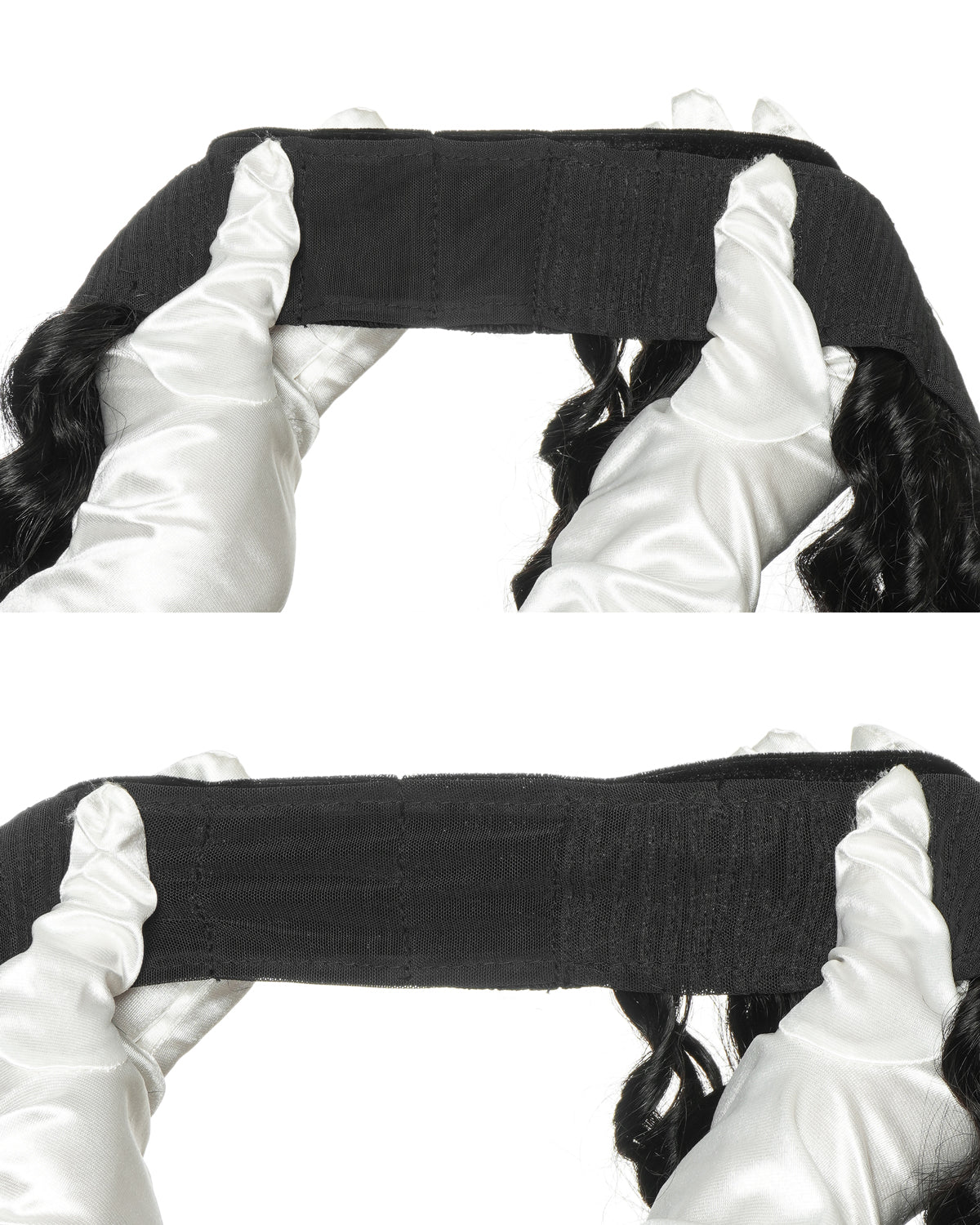 Pièce serre-tête en cheveux 100% humains sans colle de 12" avec bonnet