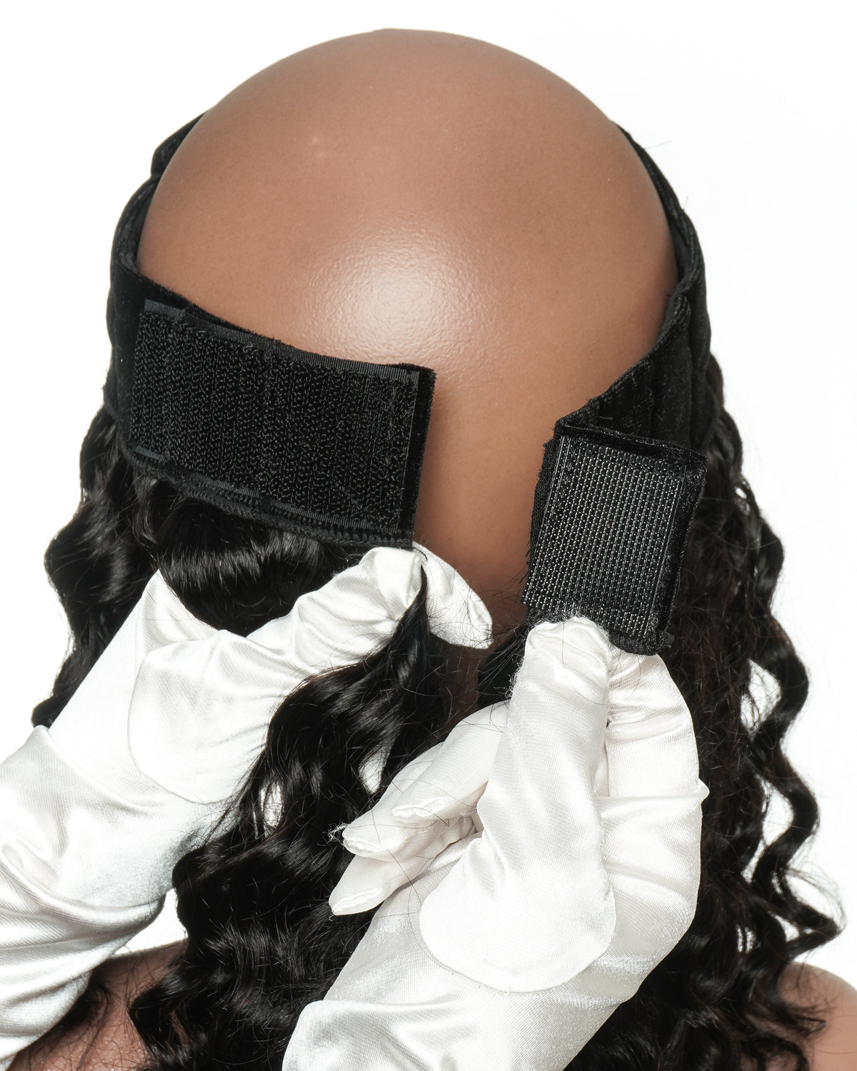 Pièce serre-tête en cheveux 100% humains sans colle de 12" avec bonnet