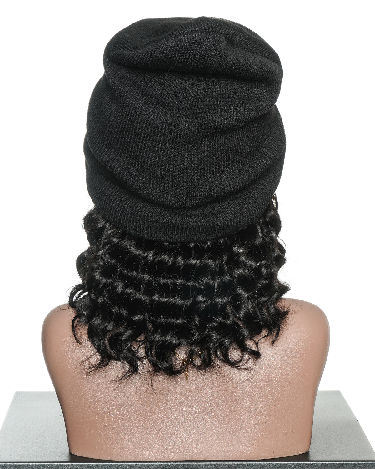 Pièce serre-tête en cheveux 100% humains sans colle de 12" avec bonnet