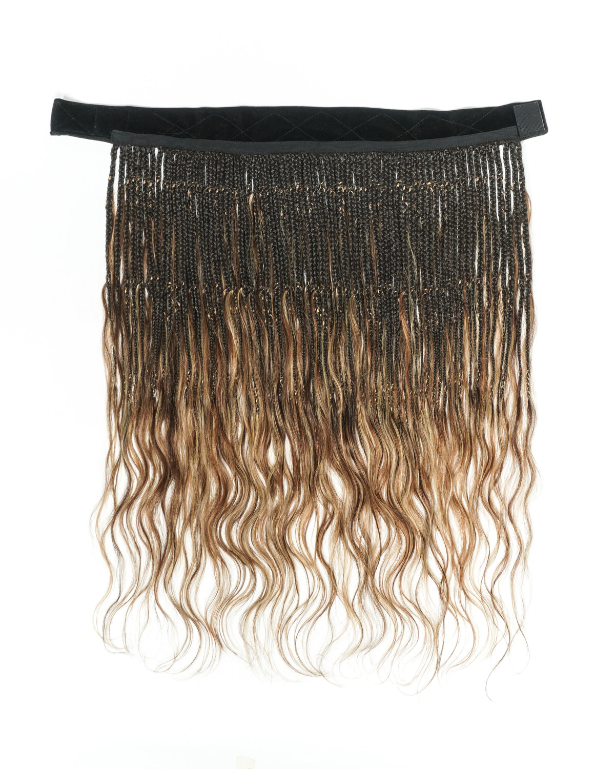 Bande de tresses bohèmes sans colle de 26 po avec boucles Body Wave en cheveux naturels (tresse simple de 22 po)