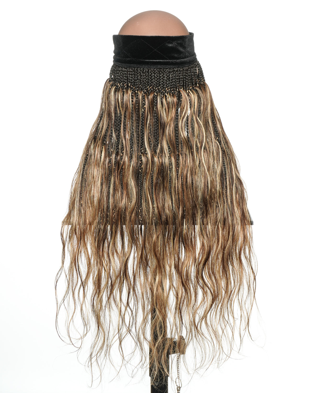 Bande de tresses bohèmes sans colle de 26 po avec boucles Body Wave en cheveux naturels (tresse simple de 22 po)