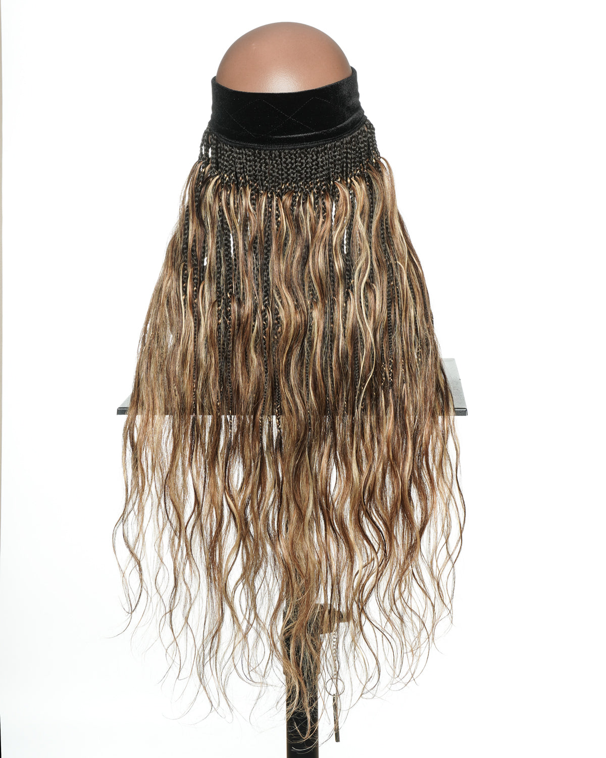 Bande de tresses bohèmes sans colle de 26 po avec boucles Body Wave en cheveux naturels (tresse simple de 22 po)