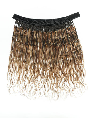 Bande de tresses bohèmes sans colle de 26 po avec boucles Body Wave en cheveux naturels (tresse simple de 22 po)