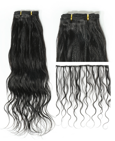 Solution de tressage autonome d'une heure : Nœuds miracle/Tresses Boho au crochet + Lot de tissages en cheveux naturels ondulés