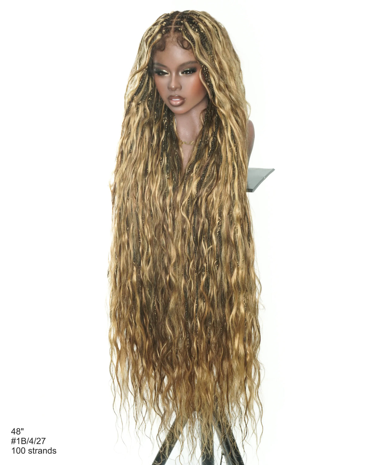 Celia Body Wave 48" 100% Human Hair Curls Full Lace Boho Braided Wig