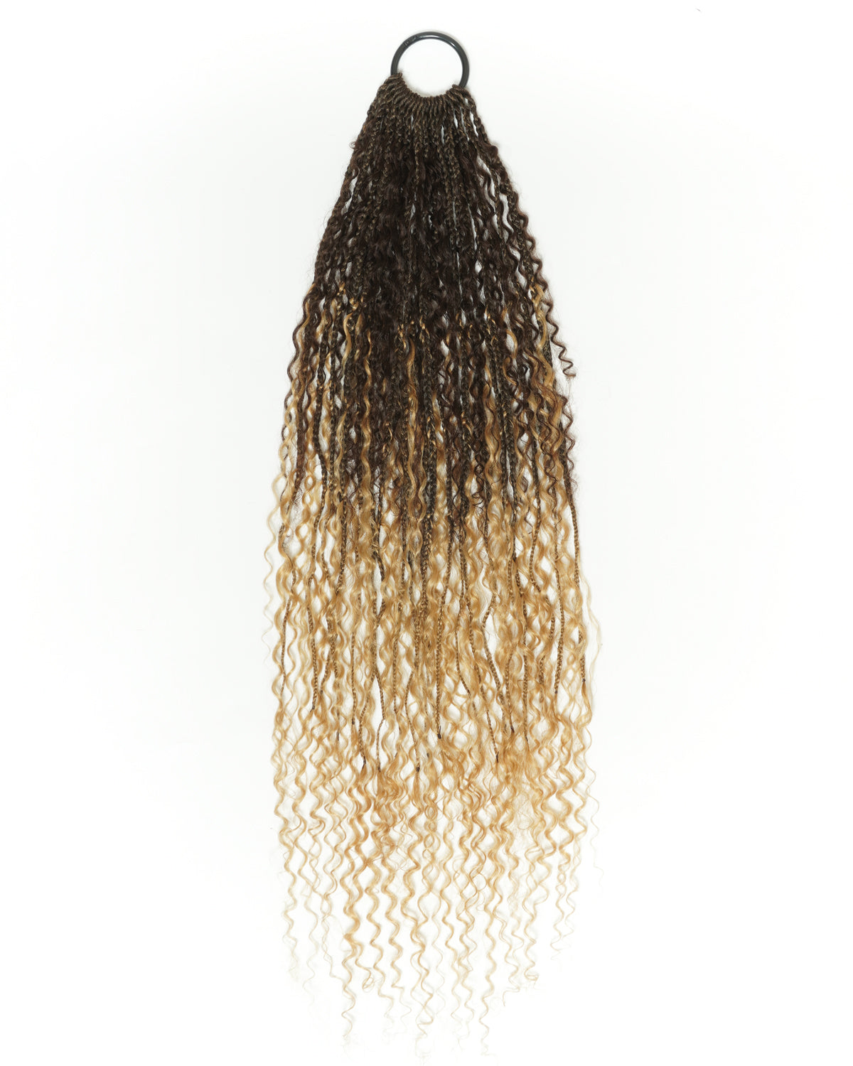 Tresses au crochet Solana - 30" Couleur Mixte #4 30 27 613 Boucles Boho au crochet pré-bouclées avec cheveux humains (110 mèches)