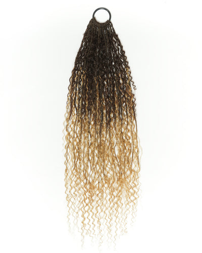 Tresses au crochet Solana - 30" Couleur Mixte #4 30 27 613 Boucles Boho au crochet pré-bouclées avec cheveux humains (110 mèches)
