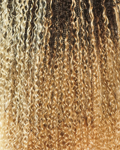 Tresses au crochet Solana - 30" Couleur Mixte #4 30 27 613 Boucles Boho au crochet pré-bouclées avec cheveux humains (110 mèches)
