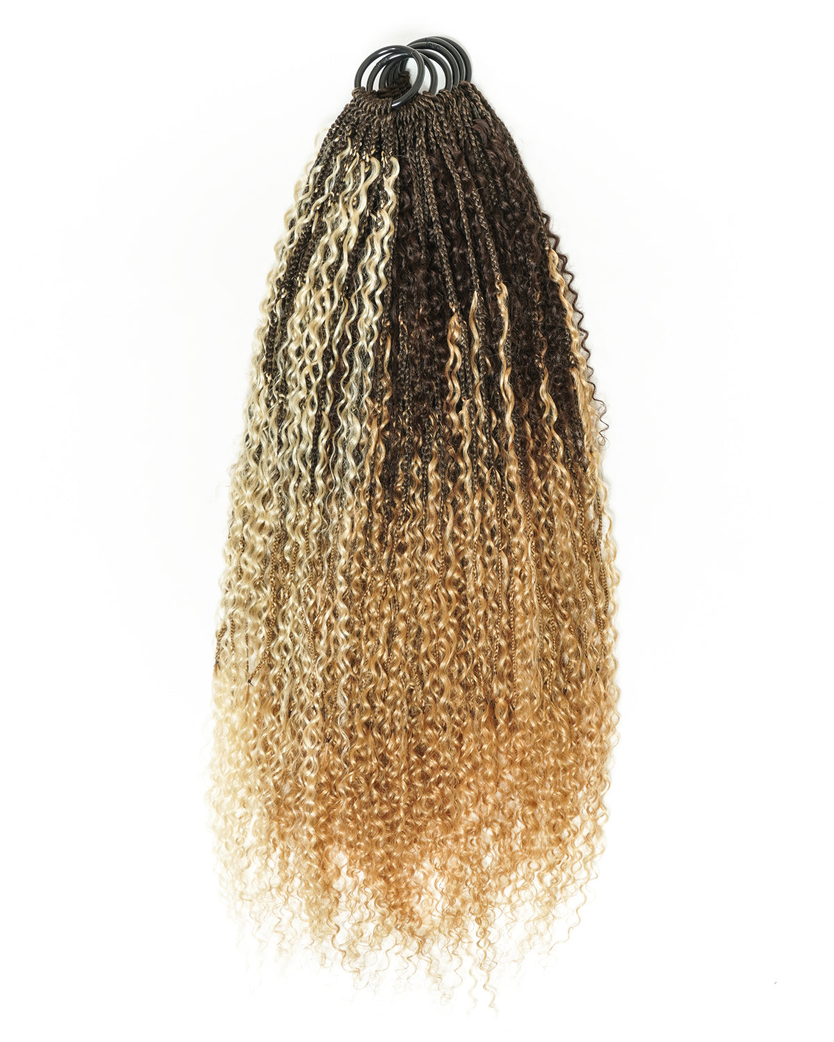 Tresses au crochet Solana - 30" Couleur Mixte #4 30 27 613 Boucles Boho au crochet pré-bouclées avec cheveux humains (110 mèches)
