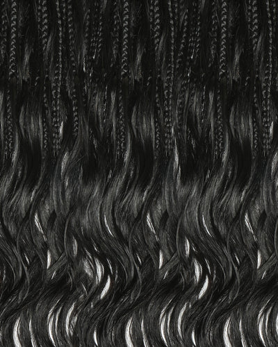 Solution de tressage autonome d'une heure : Nœuds miracle/Tresses Boho au crochet + Lot de tissages en cheveux naturels ondulés