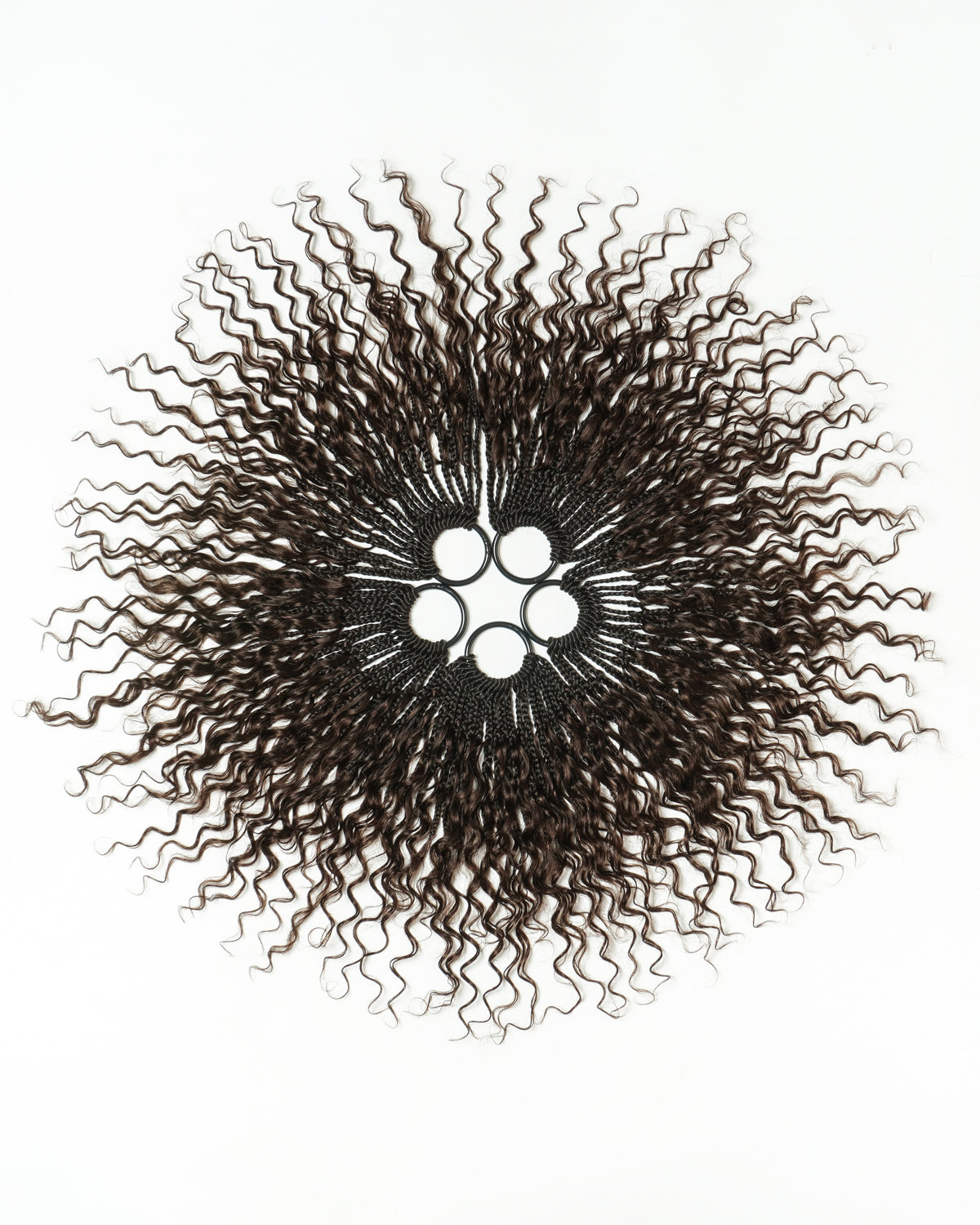 Kiki Tresses au Crochet - 30-75 cm Avec Boucles de Cheveux Humains 100 Brins/Paquet Ondulées Profondes