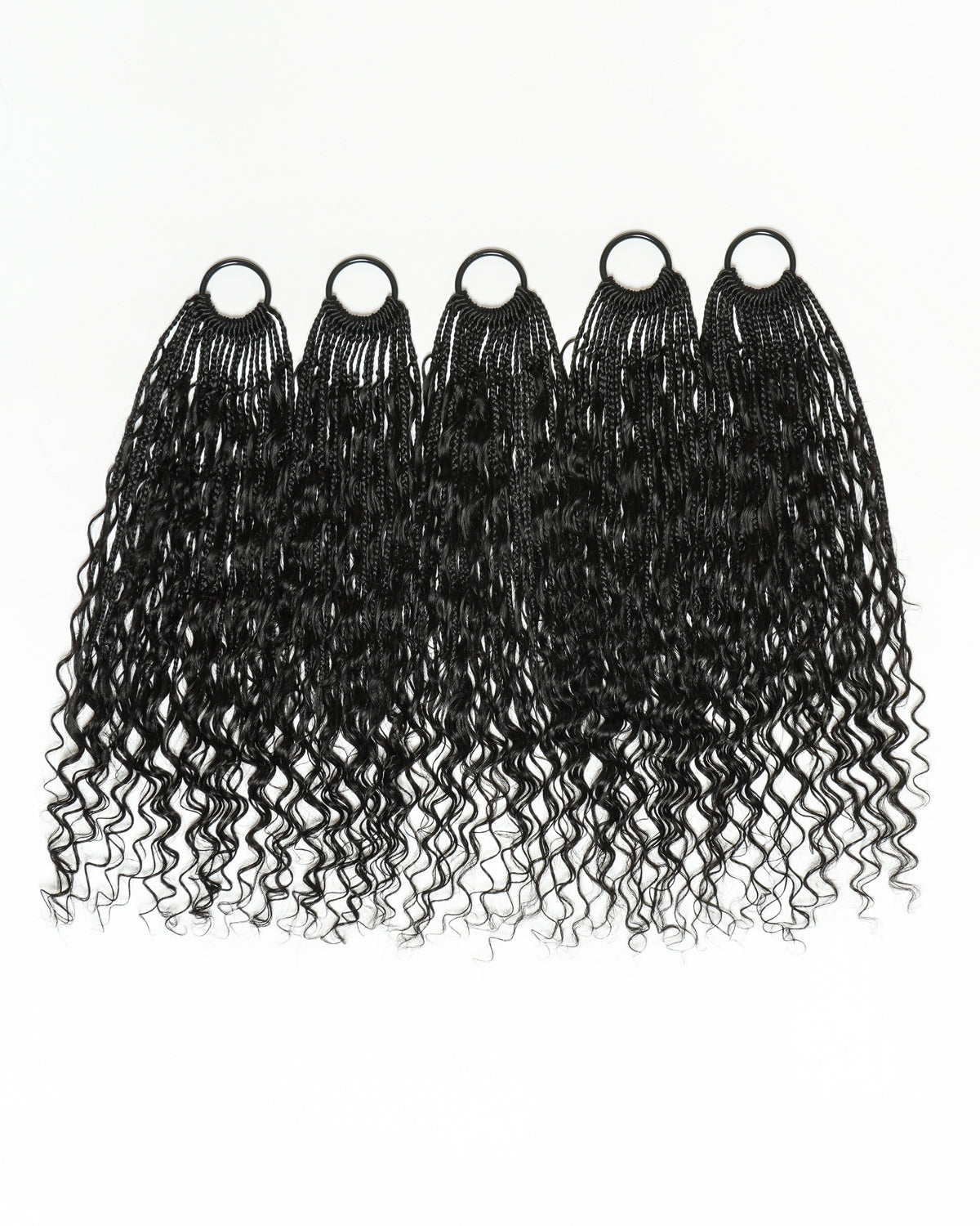 Kiki Tresses au Crochet - 30-75 cm Avec Boucles de Cheveux Humains 100 Brins/Paquet Ondulées Profondes