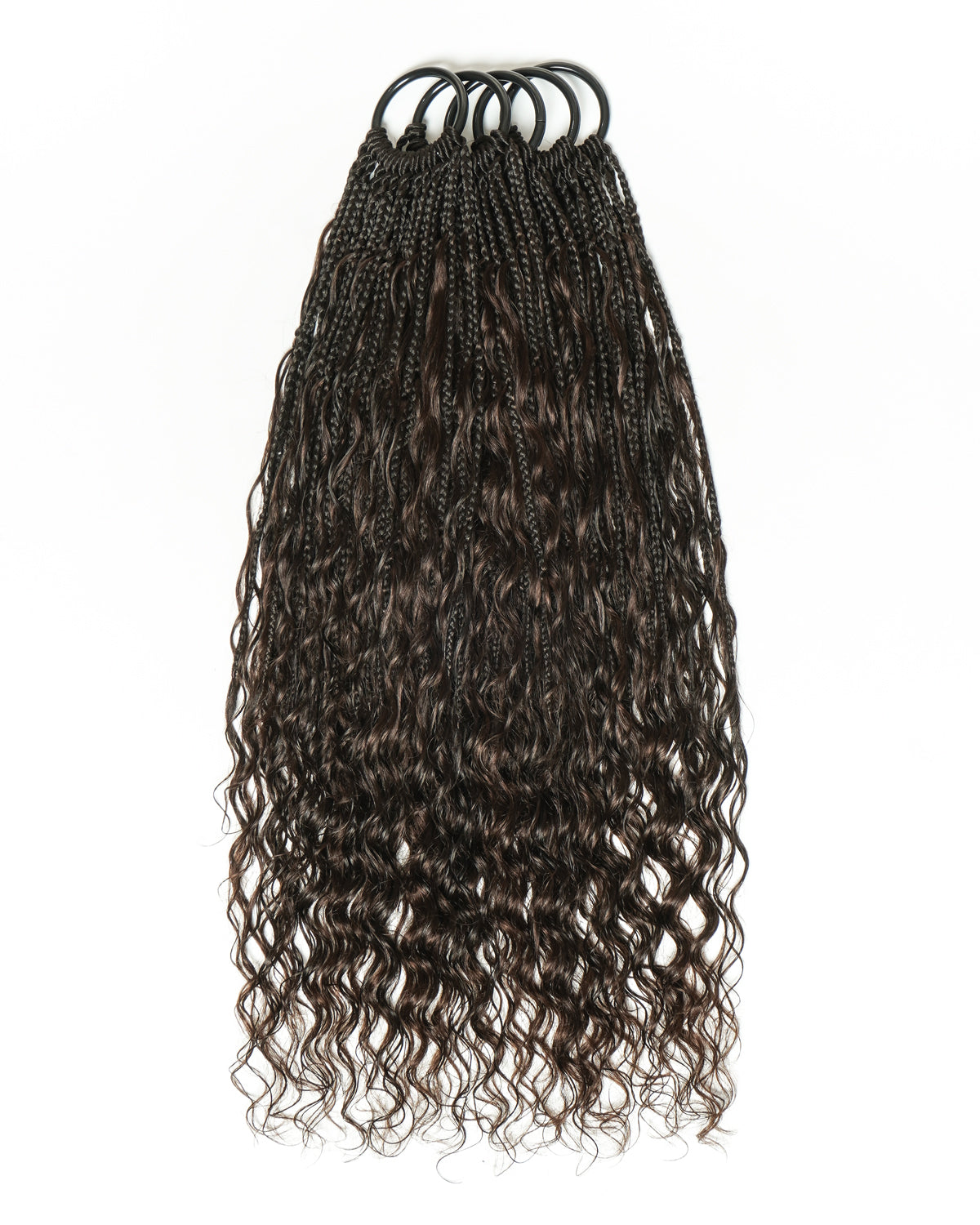 Kiki Tresses au Crochet - 30-75 cm Avec Boucles de Cheveux Humains 100 Brins/Paquet Ondulées Profondes