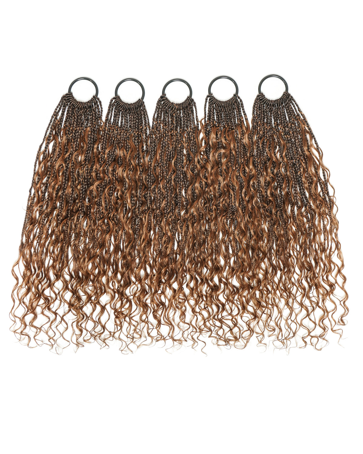 Kiki Tresses au Crochet - 30-75 cm Avec Boucles de Cheveux Humains 100 Brins/Paquet Ondulées Profondes